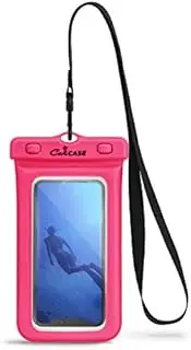 CaliCase Extra Large Waterproof Floating Phone Pouch - IPX8 Waterproof Floating Phone Case with Lanyard for iPhone X-14/ S20-S23/ Pixel 1-7