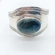 Labradorite Silver Cuff $350