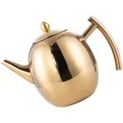 Stainless Pot Metal Tea Kettle with Strainer Travel Teapot