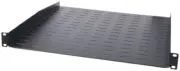 Rack Cabinet Mounting Shelf 1RU Front Mountable Organiser With Cage Nuts 450mm
