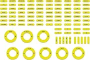 Simoni Racing SRS10 Yellow Fluorescent Steering Wheel Driving Simulator Sticker Switch Panel Stickers