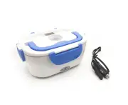 Portable Electric Heated Car Plug Heating Lunch Box Bento Food Warmer 12-24V Blue