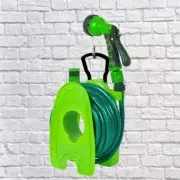 Wall Mounted Mini Hose Reel Set Courtyard Patio Watering Hose Spray Gun 10m Hose