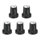 Potentiometer Control Knob ABS Guitar Knob 180 Degrees Black White 5PCS