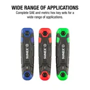 Sunex 98525F Sae/metric/torx 25 Piece Folding Hex Key Set, 1.5mm-8mm,