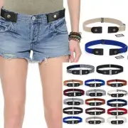 Unisex No Bulge Hassle Buckle-Free Elastic Belts Invisible Belt Jean Dress Belt~