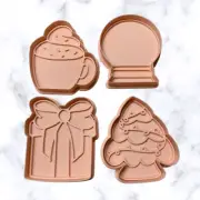 8-piece Christmas Cookie Cutter and Stamp Set