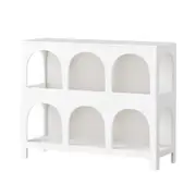 Oikiture Display Shelf Storage Stand Shelving Unit Bookcase Bookshelf White