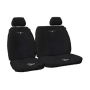 R.M.Williams RMW Longhorns Jacquard Black Front 3/4 bench Car Seat Covers Universal Fit