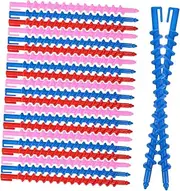 SHERCHPRY 20Pcs Spiral Hair Perm Rods for Women Flexible Curling Rollers Easy to Use Perm Rods for Retro Waves Suitable for Long Hair Styling Selection