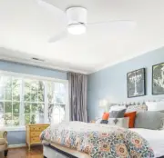 GESUM 42 Inch Flush Ceiling Fan with Lights & Remote Control 3 Blades