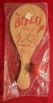 VINTAGE NOS Original REAL DEAL BO-LO BOUNCER PADDLE UNOPENED PACKAGE!