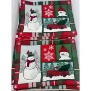 St. Nicholas Square Christmas Placemats Set of 8 Snowman Truck Holiday Decor
