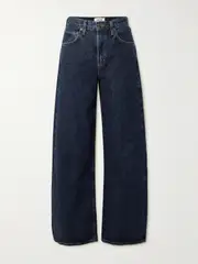 [AGOLDE] AGOLDE - Low Curve High-rise Wide-leg Jeans - Dark denim - 25 25 Blue