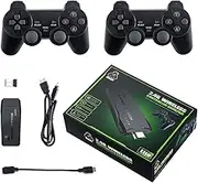 AIMALL Retro Mini Arcade Console 64GB with 2.4G Wireless Controllers, HD Output Plug & Play Video Game System Supports PS1/GB/GBA/MD/FC/SFC/Atari