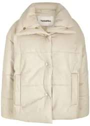 Nanushka Hide Cream Padded Faux Leather Jacket - S S