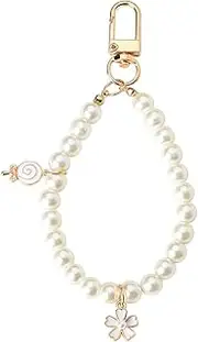 [YangQian] Beaded Cell Phone Accessories Wrist Strap Mobile Phone Bracelet for Women Girls Bag Pendant Wristlet Bead Phone Case Lanyard