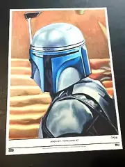 Jango Fett 2020 Topps Star Wars Living 10x14 Fine Art Print 95 34/100 Kris Penix