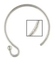 925 Sterling Silver Circle Ball End Ear Wires #5203-3