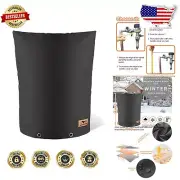 Insulated Backflow Cover for Irrigation Valves - 30" x 25" - Weatherproof Black