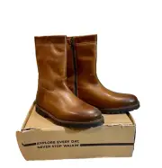 Travelin Vimpeli Boots Netherlands Brown Leather Sherpa Wool Lining Sz US 11 GR