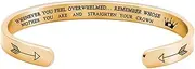 [U.S. Polo Assn.] Top Titanium Steel OM Cuff Bangle for Men Women Silver-Color Buddhist Yoga Open Cuff Bracelet Punk Jewelry Gifts (Metal Color : Mother Gold)