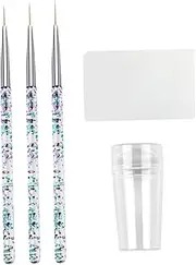 OSOLADY 3pc Set Nail Art Brush Pen Set Fine Material Easy Use for Manicure Cosmetology