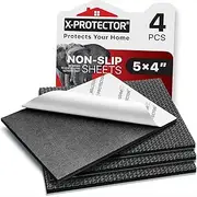 Non Slip Furniture Pads X-PROTECTOR – 4 PCS Furniture Grippers 102x127mm for Appliances - Ideal Self-Adhesive Rubber Feet for Furniture Feet – Non Skid Furniture Pads Floor Protectors!