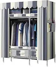 Polyester Portable Closets with Curtain Strong Storage Organizer for Bedroom for Closet Organizers and Storage