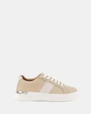 Miss Sofie Logan/Nude/White Womens Sneakers 09