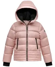 New Michael Kors Big Girls Active Puffer Jacket Coat Blush Size 14