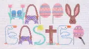 Happy Easter Hand Painted Needlepoint Canvas