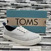 Toms Cordones Cupsole Drizzle Gray Chambray Youth Shoes Size 3