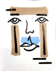 CORBELLIC CUBISM 14X11 BISHOP ARTIST MINIMALISM FINE ART PAPER ORIGINAL PORTRAIT