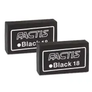 General's Factis Magic Black Erasers 2-Count Package