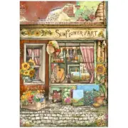Stamperia Rice Paper Sheet A4-Sunflower Art Shop
