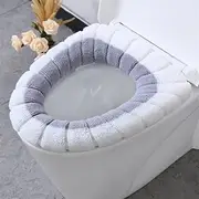 TULKUCBZBP Winter Warm Soft Washable Toilet Seat Cover Toilet Mat for Home and Comfort Closestool Mat Seat Case Toilet Lid Cover Accessorie Toilet seat(Gray)