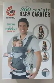 Ergobaby Four Position 360 Cool Air Carbon Grey Baby Carrier BC360PBLKGRY A17