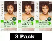 3 x CLAIROL NATURAL INSTINCTS HAIR COLOR 4RR DARK RED BRAND NEW