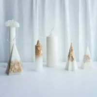 在飛比找樂天市場購物網優惠-蠟燭 diy模具 柱狀氣氛香薰冰花壓花大豆蠟燭模具亞克力塑膠