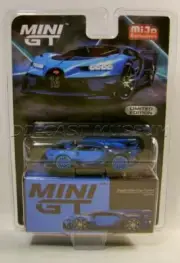 BUGATTI VISION GRAN TURISMO BLUE CHASE CAR MIJO TSM MODEL MINI GT DIECAST 2022