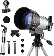 Telescope for Kids & Beginner Astronomers - 70mm Aperture Astronomical Refractor Telescope for Adults - Multi-Coated High Transmission Coatings with Mount Tripod Phone Adapter