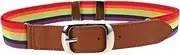 [FRCOLOR] Adjustable Elastic Sports Waistband with Stylish Stripes Comfortable Outdoor Activities Belt for Running Waist