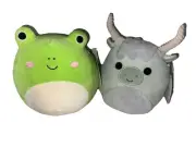 2 Squishmallows 8" Wendy The Frog & Iver Plush New
