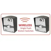 2 Pcs APC Wireless Single Push Button Switch with Isolation Key for Gate Openers