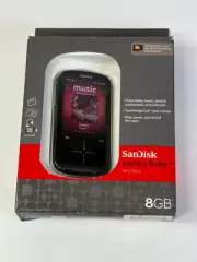 SANDISK SANSA FUZE+ 8GB BLACK MP3 player (SDMX20R-008GK-A57) BRAND NEW SEALED.