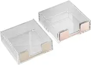 OHPHCALL 2pcs Note Box Clip Shelves Clear Holder Adhesive Mail File Holder Highlighter Office Organizers and Storage Cable Management Stand Stationary Organizer Pastel Dot Memo Pad Acrylic
