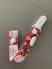 Baby Dummy Clips Pacifier Chain Soother Holder Dummie Christmas Santa