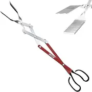 BBQ Croc 3 in 1 Barbecue Tool 26-inch - Extra Light and Extra Long Tongs, Spatula and Grill Scraper (Red) - Longest BBQ Tool Ever!