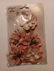 49 And Market Handmade Flowers Shimmer & Shine Blush Jardin Secret 5 Pcs